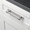 Gliderite Hardware 7-1/4 in. Satin Nickel Rounded Back Plate 5-1/16 in. Center to Center - 7343-128-SN 7343-128-SN-1 - alternate 3